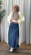 Pleat Denim Skirt
