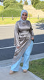 SATIN LACE TOP