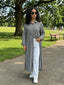 PINSTRIPE LONGLINE COTTON SHIRT