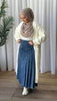 Pleat Denim Skirt