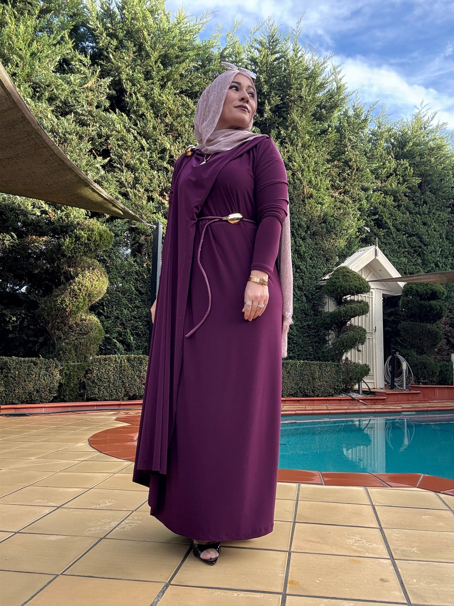 Brooch Lycra Dress