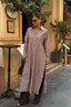 PINSTRIPE LONGLINE COTTON SHIRT