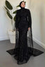 SEQUENCE CAPE DRESS