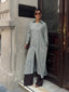 PINSTRIPE LONGLINE COTTON SHIRT
